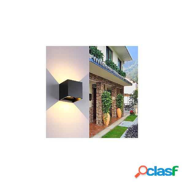 APPLIQUE LED CUBO NERO LAMPADA DA PARETE 5W 750LMN LUCE