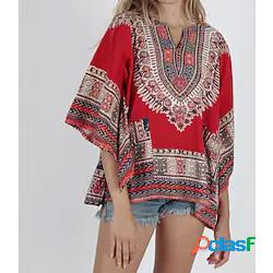 Adulto Per donna Stampa africana Dashiki Abiti africani