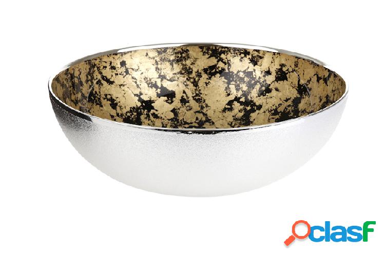 Argenesi Ciotola Foglia Oro oro nero argento nero oro
