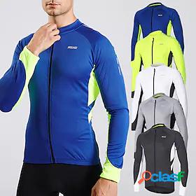 Arsuxeo Mens Long Sleeve Cycling Jersey Winter Bike Jersey