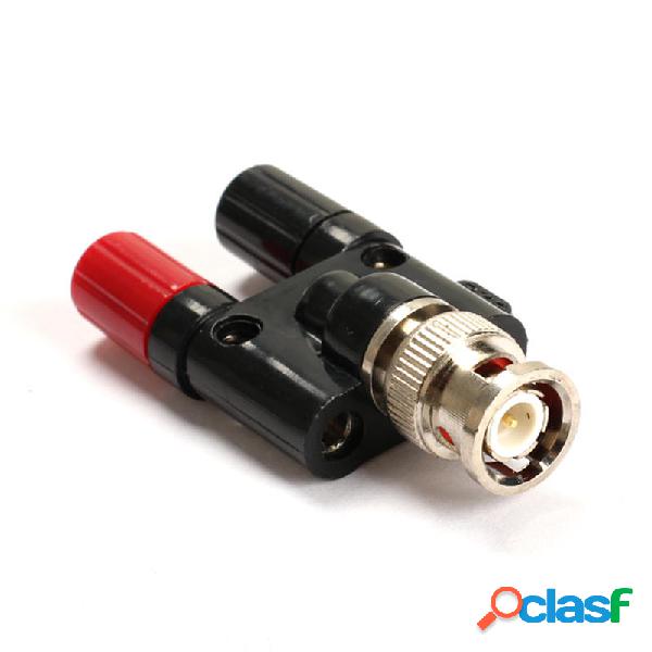 BNC maschio a doppio rilegatura Banana Connector Adattatore