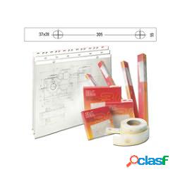 Banda appendidisegni - PVC - 55mmx50metri - bianco opaco -