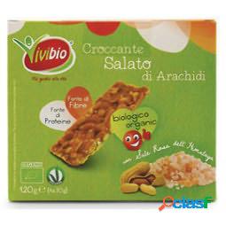 Barretta croccante - arachidi - salato - 120 gr - Vivibio