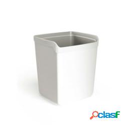 Bicchiere portapenne Mydesk - 8,7x7,4x10 cm - bianco - Arda