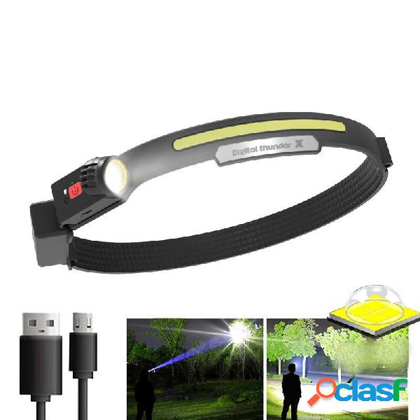 Bicicletta COB+XPE 350LM Sensore Smart Wave LED Lampada