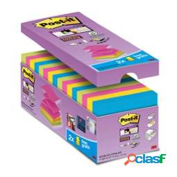 Blocchetto Post it Super Sticky Z Notes - per dispenser - 76