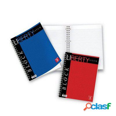 Blocchi Pigna Liberty blu spiralati 1R formato A4 conf. 5