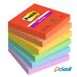 Blocco Post it Super Sticky - 654-6SS-PLAY - 76 x 76 mm - 90