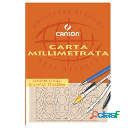 Blocco carta opaca millimetrata - 297x420mm - 10 fogli -