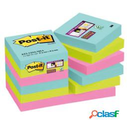 Blocco foglietti Post it Super Sticky - colore Miami - 47,6