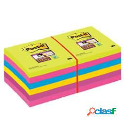 Blocco foglietti Post it Super Sticky - colori Ultra - 76 x