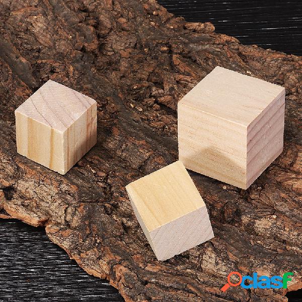 Blocco quadrato in legno di pino da 1,5 / 2/3 / 4cm Legno