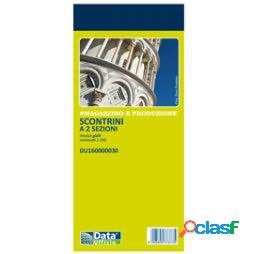Blocco scontrino 2 sezioni - 100 copie numerate - giallo -