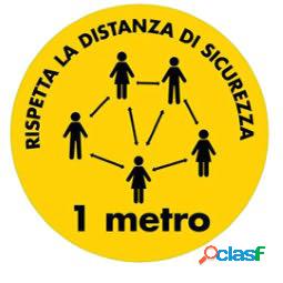 Bollo adesivo da terra - Rispetta la distanza di sicurezza -