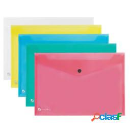 Busta con bottone Pull - 21x29,7 cm - colori assortiti -