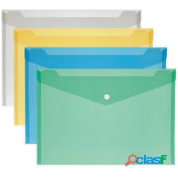 Busta con bottone - formato orizzontale - 15,5x11,5 cm -