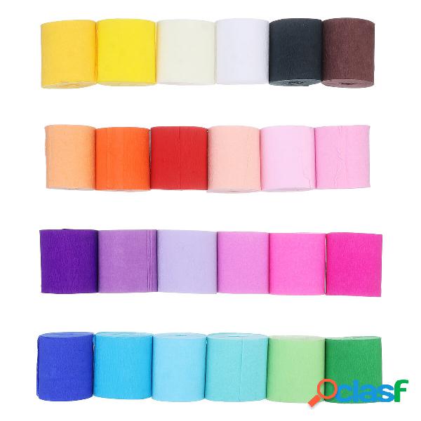 CAVEEN 5CM 10M 24 rotoli di carta crespa decorazioni in 24