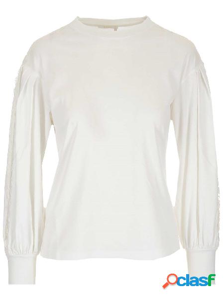 CHLOÉ TOP DONNA CHC21SJH81289101 ALTRI MATERIALI BIANCO