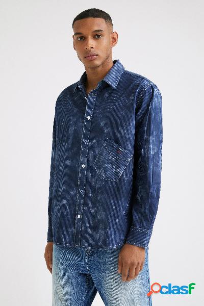 Camicia a righe tie-dye