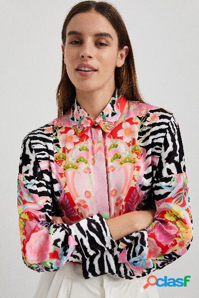 Camicia zebra fiori