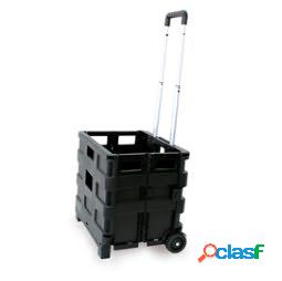 Carrello pieghevole con cassa in plastica - portata max 25