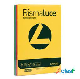 Carta Rismaluce - A4 - 200 gr - mix 8 colori - Favini -