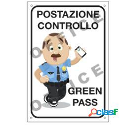 Cartello segnalatore - 20 x 30 cm - POSTAZIONE CONTROLLO