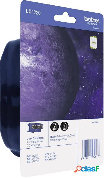 Cartuccia Brother Originale LC-1220BK Conf 2 pz Nero