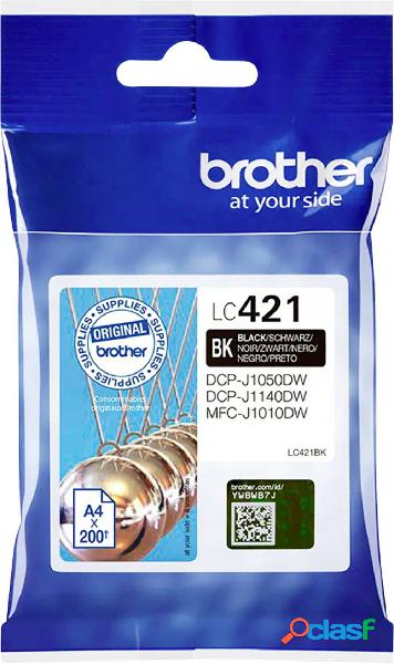 Cartuccia dinchiostro Brother Originale LC421BK Singolo Nero
