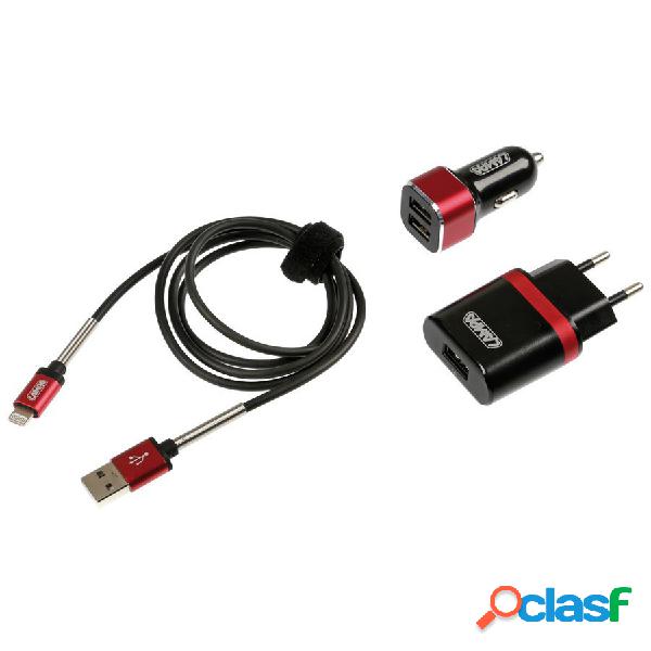 Cavo ricarica 12V Micro USB + Apple - LAMPA