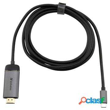 Cavo video USB-C/HDMI 4K Verbatim - 1,5 m - Nero