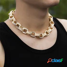 Choker Necklace Chrome Mens Classic Simple Fashion Modern