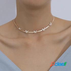 Choker Necklace Chrome Women's Classic Artistic Luxury