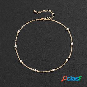 Choker Necklace Pearl Mens Classic Artistic Simple Fashion