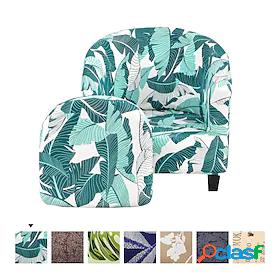 Club Chair Cover Flower / Plants Polyester Printed