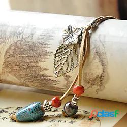 Collana di legno Cromo Per donna Semplice Di tendenza