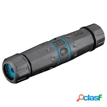 Connettore per cavo LAN per esterni Goobay CAT 6A UTP - nero