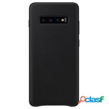 Cover in pelle per Samsung Galaxy S10+ EF-VG975LBEGWW - nera