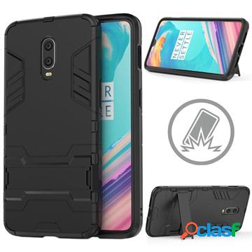 Custodia ibrida Armor Series OnePlus 6T con supporto - nera