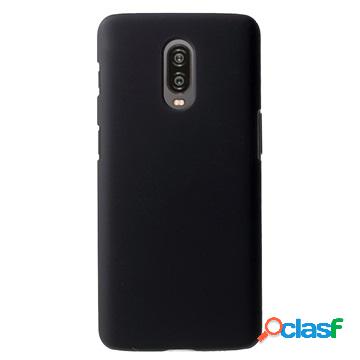 Custodia in plastica gommata OnePlus 6T - nera