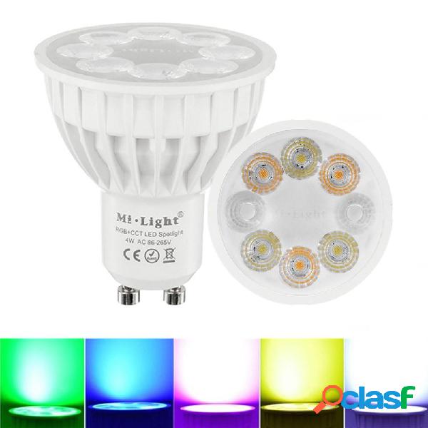 Dimmerabile GU10 4W Mi Luce 2.4G Wireless RGBCCT LED Spot