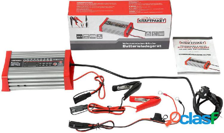 Dino KRAFTPAKET KFZ Batterieladegerät 20A-12V mit Camping-,