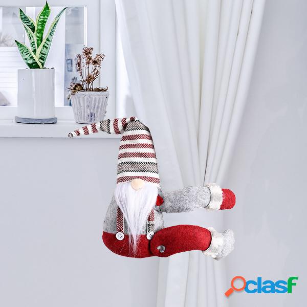Elfo Babbo Natale Decorazione per finestre Fibbia per tende