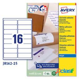 Etichetta adesiva J8162 Avery - bianco - adatta a stampanti