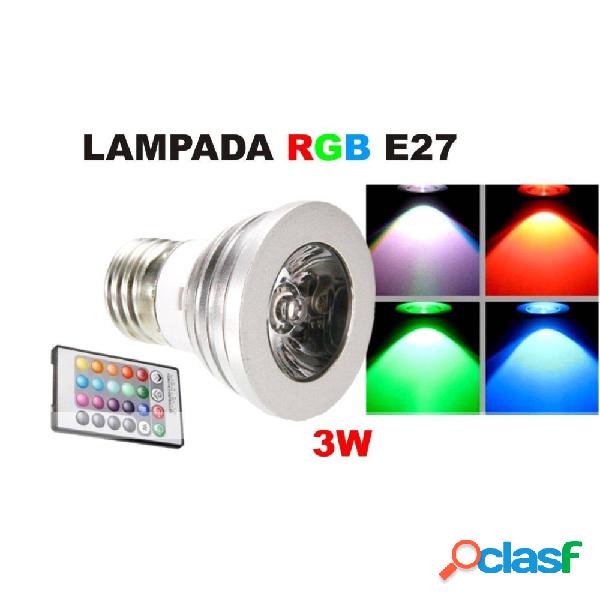 FARETTO LED LUCE RGB PROGRAMMABILE MULTICOLOR E27 GU10 E14