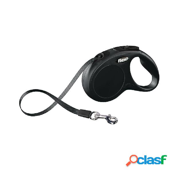 Flexi Guinzaglio New Classic Small 5 mt Fettuccia Nero