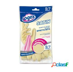 Guanti in lattice Satin - taglia S - crema - Logex