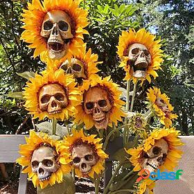 Halloween Decorations Sunflower Skull Garden Garden