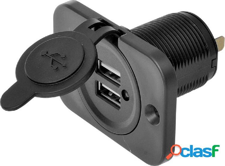 IWH Presa USB doppia da incasso 12/24 volt 21100 mA Portata