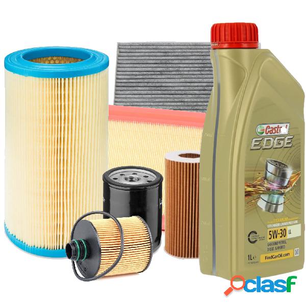 Kit tagliando 3 filtri + Castrol 5w30 VW GOLF 7 1.6 / 2.0